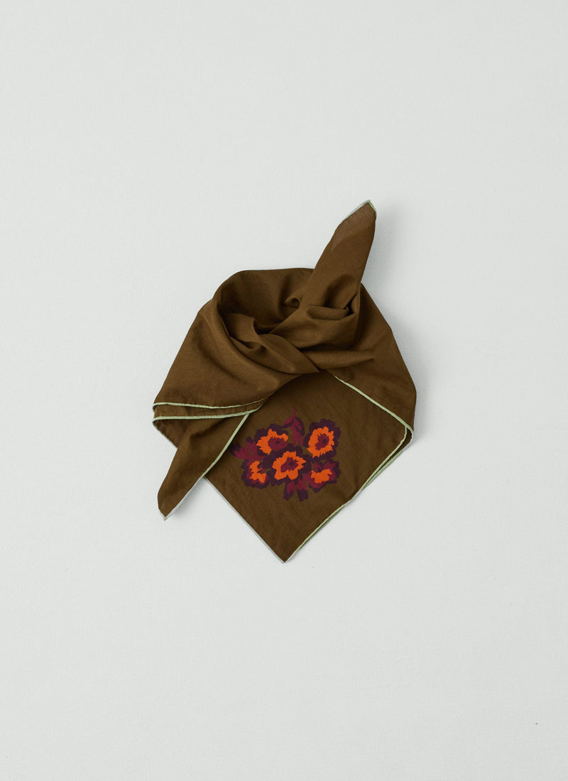 Vespertine Floral Bandana | Bronze