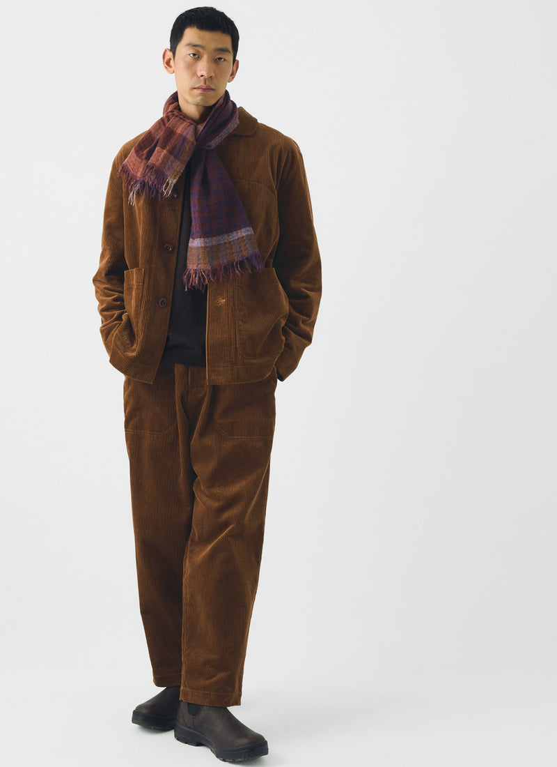 Fen Wool Knot Scarf | Dark Aubergine