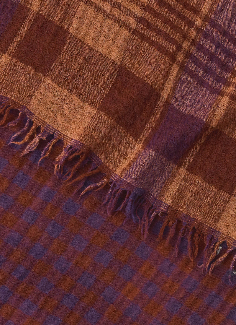 Fen Wool Knot Scarf | Dark Aubergine
