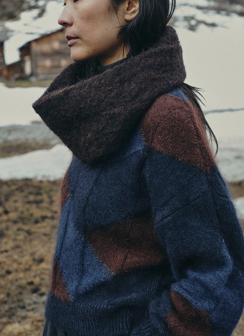 Textured Scarf | Black Walnut