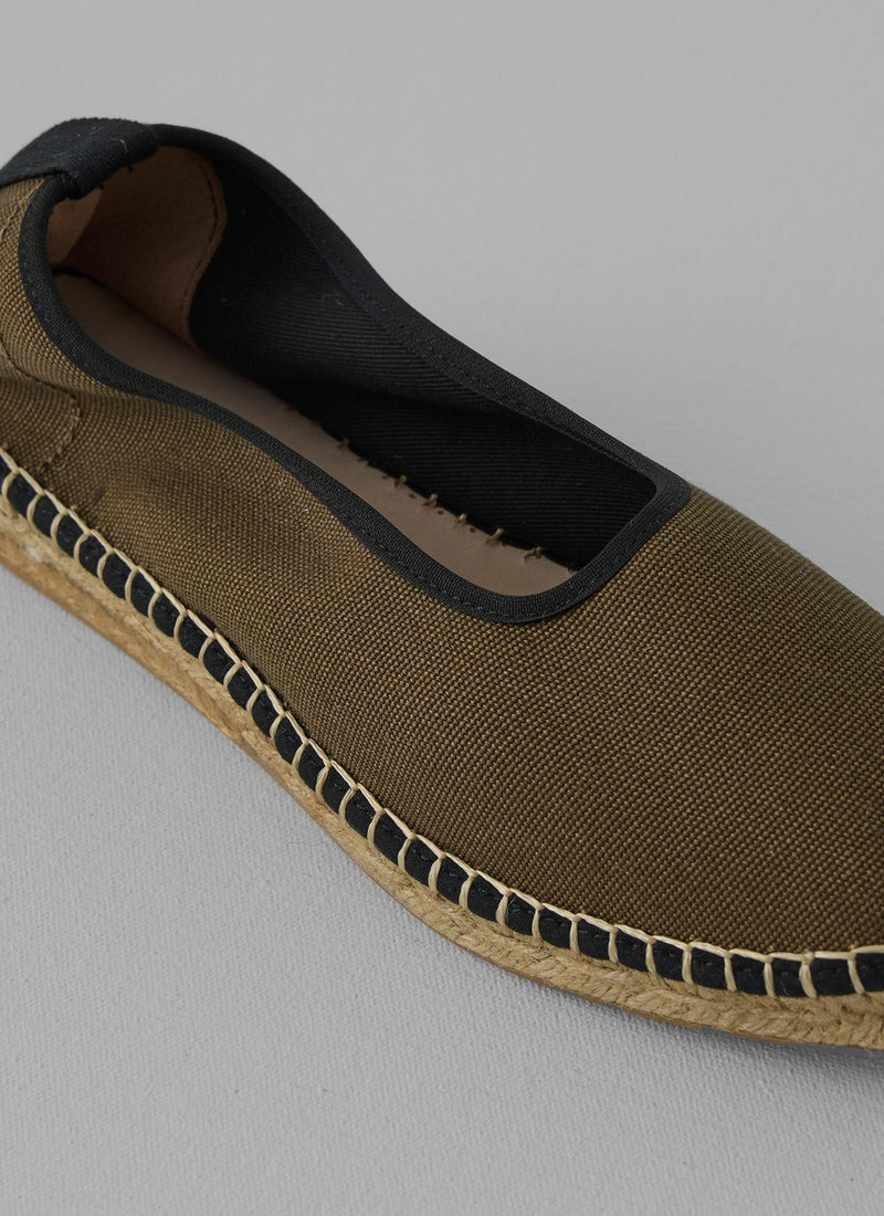 Naguisa Recycled Cotton Espadrilles | Olive