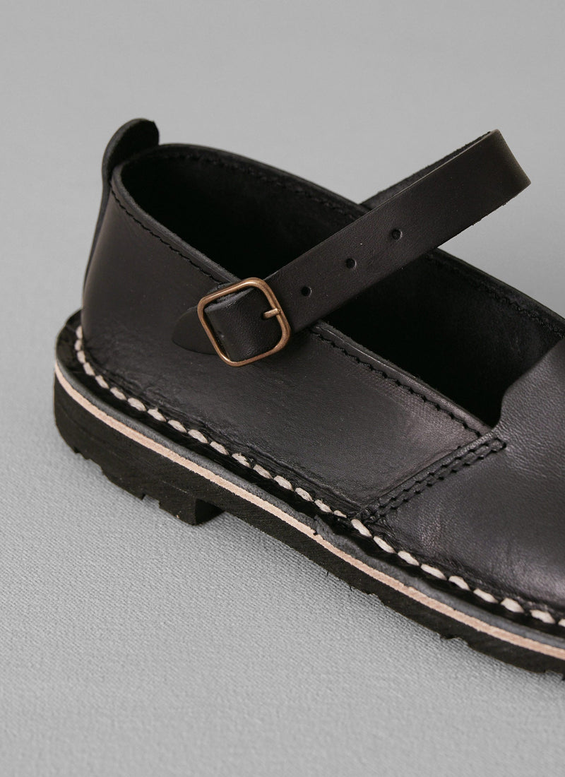 Steve Mono Artisan Leather Buckle Shoes | Black