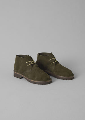 Fracap Suede Desert Boots | Olive