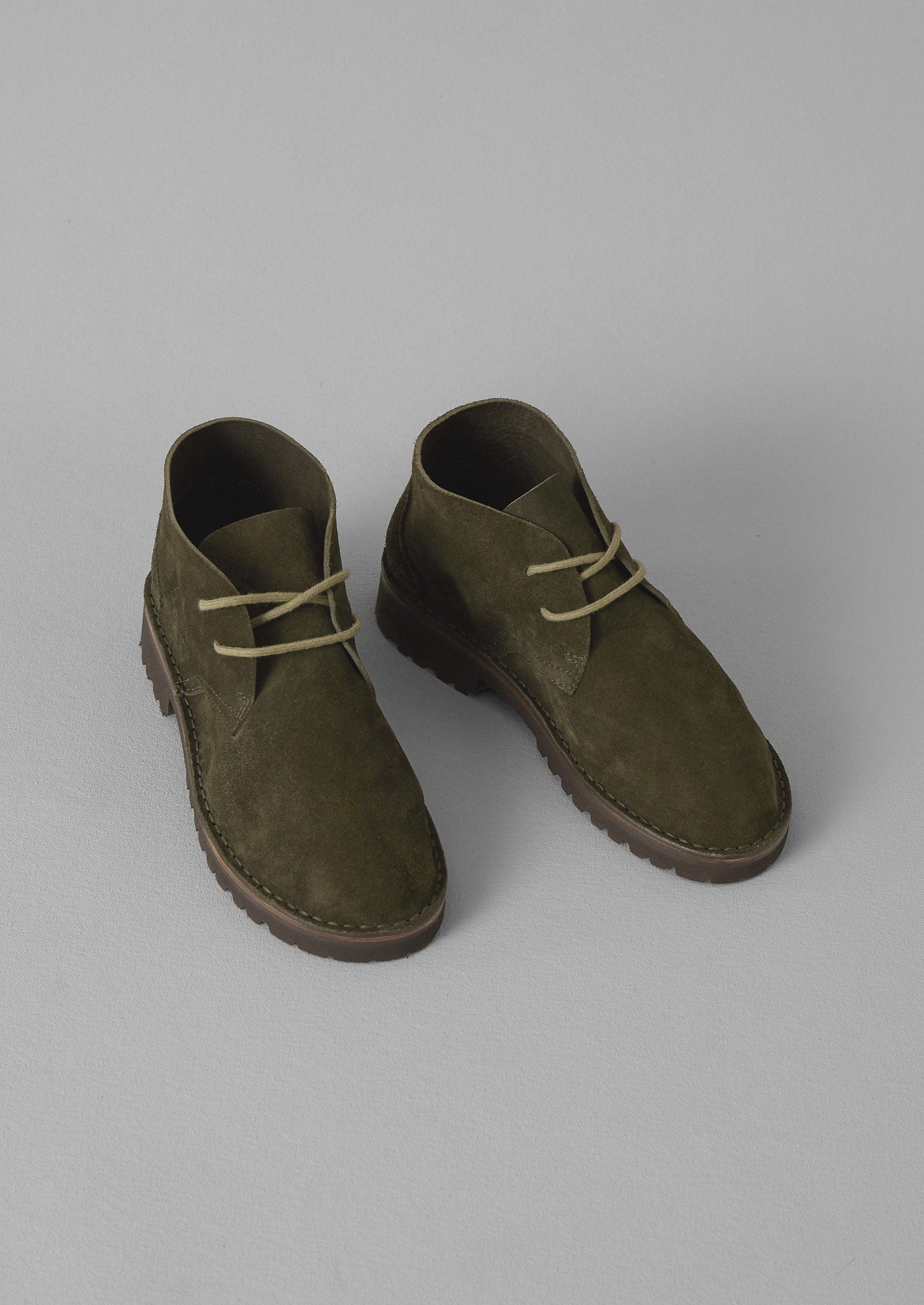 Fracap Suede Desert Boots | Olive