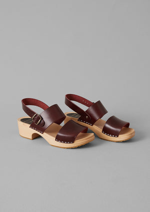 Kit and Clogs Studio Etta Leather Clogs | Chestnut Red