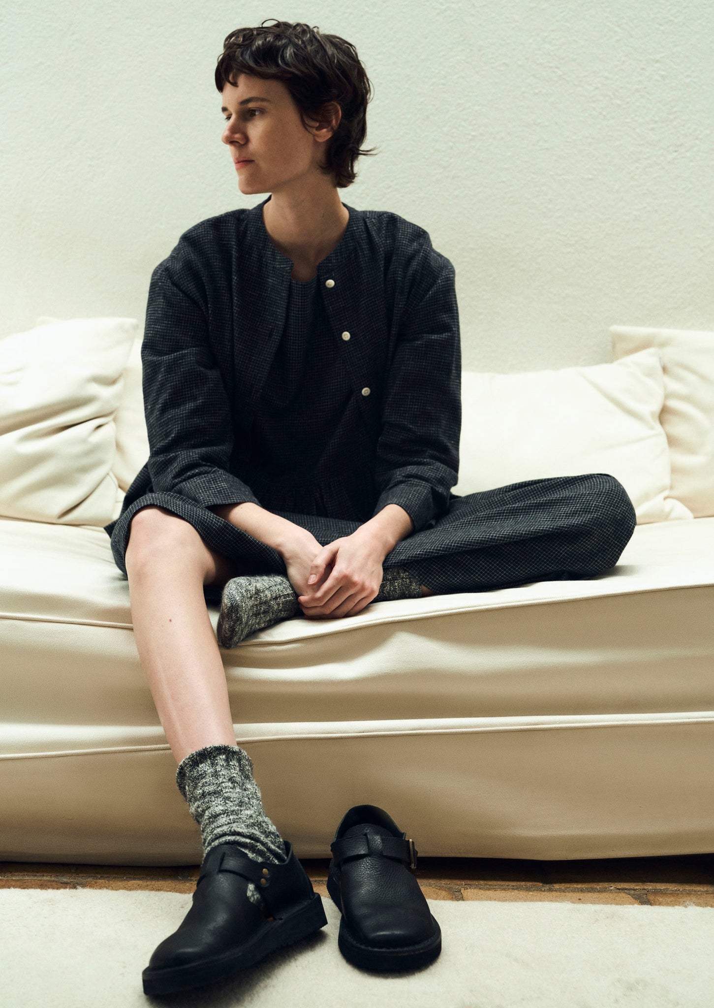 Fracap Leather Buckle Shoes | Black