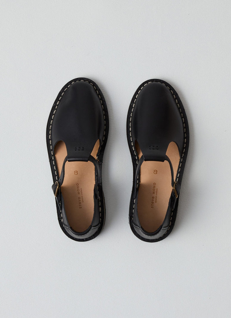 Steve Mono Leather Shoes | Black