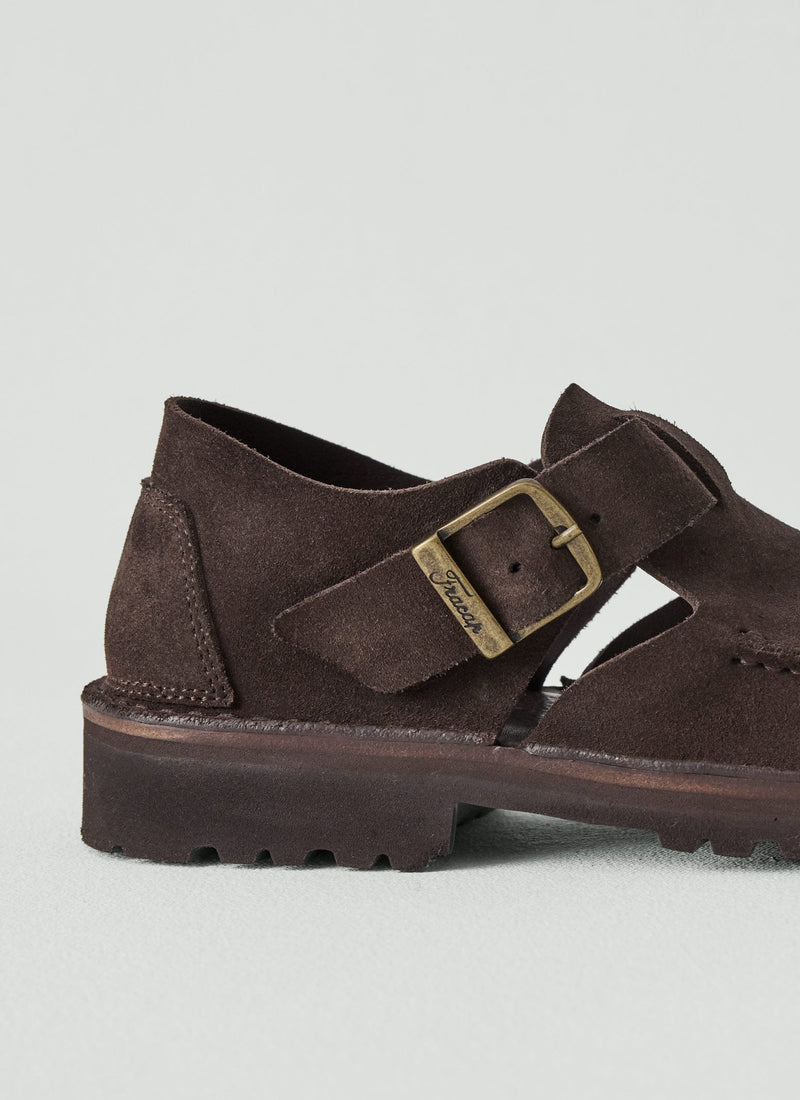 Fracap Suede Ankle Shoes | Coffee