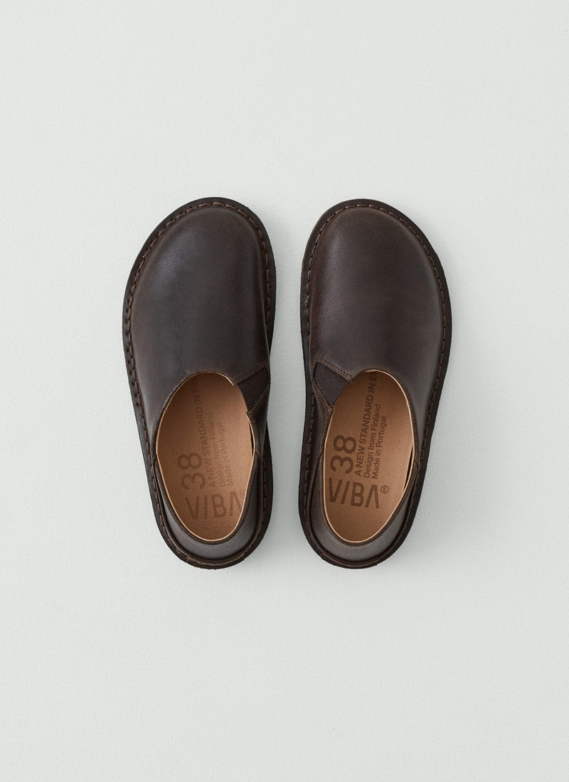 Vibae Zuma Waxed Suede Shoes | Dark Brown
