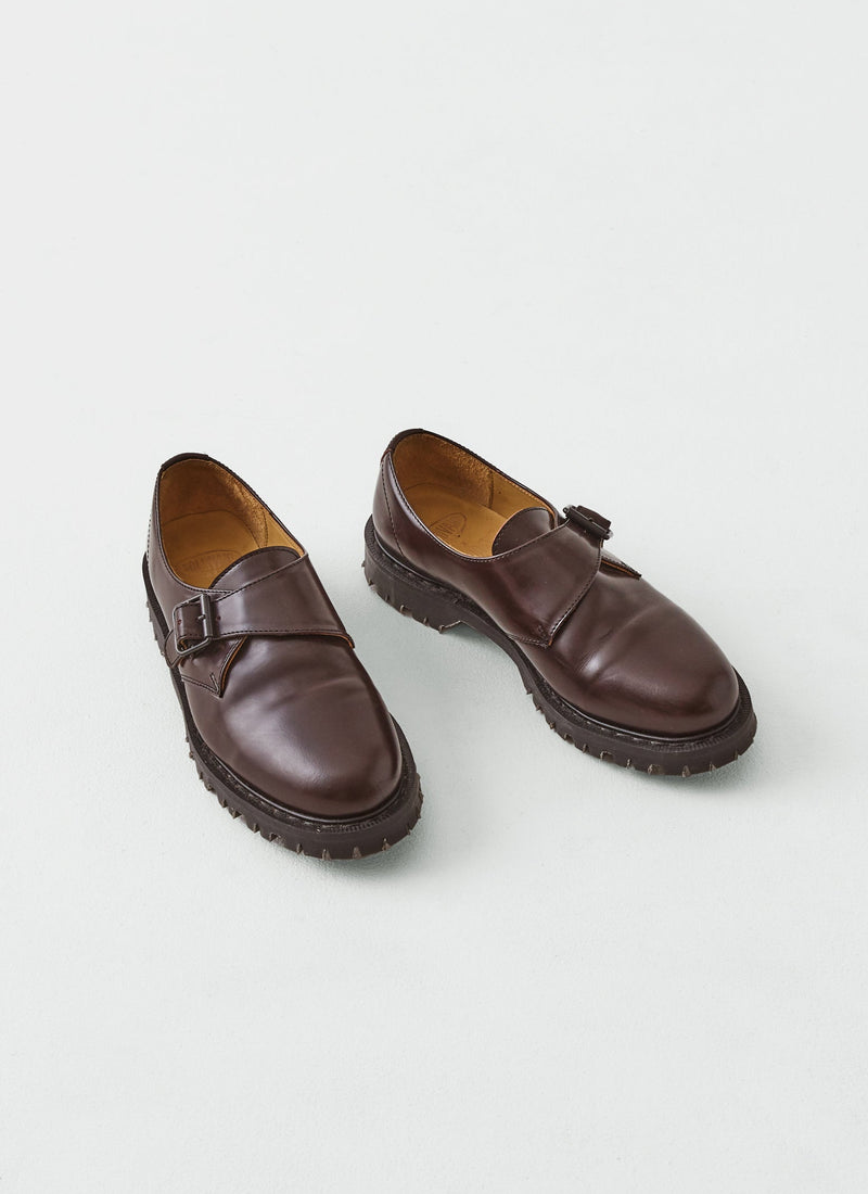 Solovair Leather Monk Strap Shoes | Cordovan
