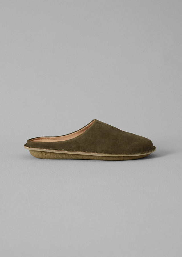 Vibae Roma Suede Mules | Olive