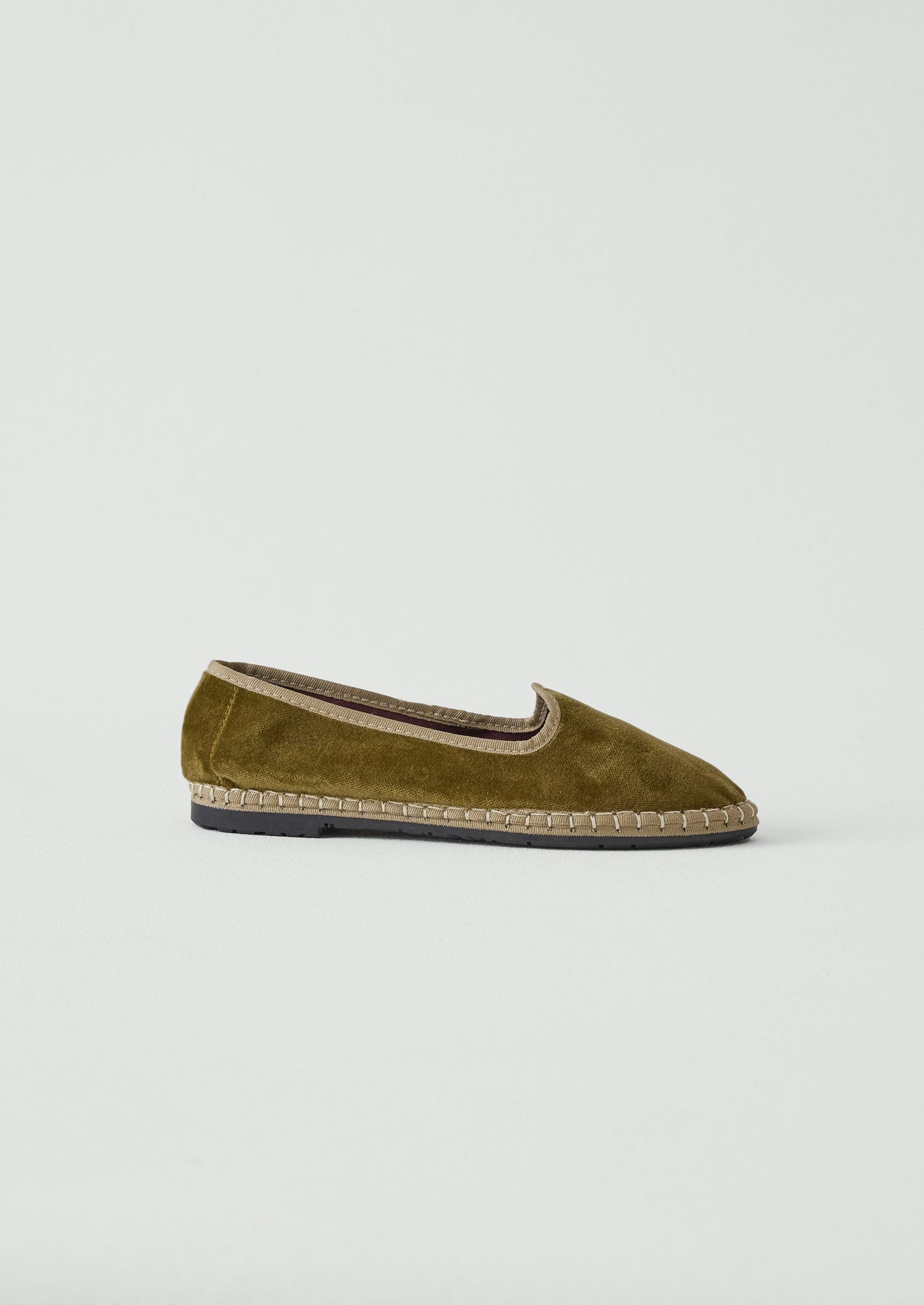 Flabelus Velvet Slippers | Olive