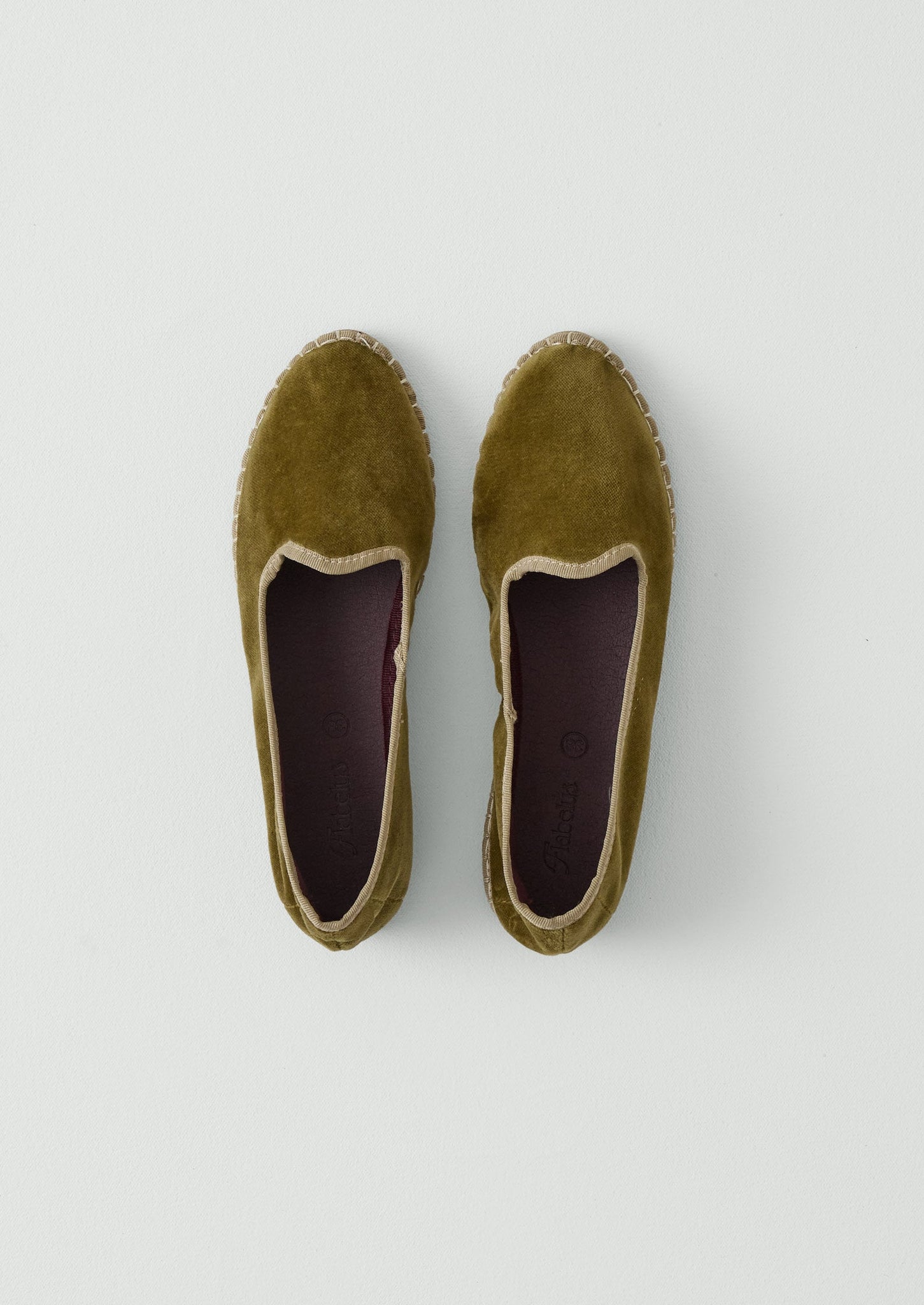 Flabelus Velvet Slippers | Olive