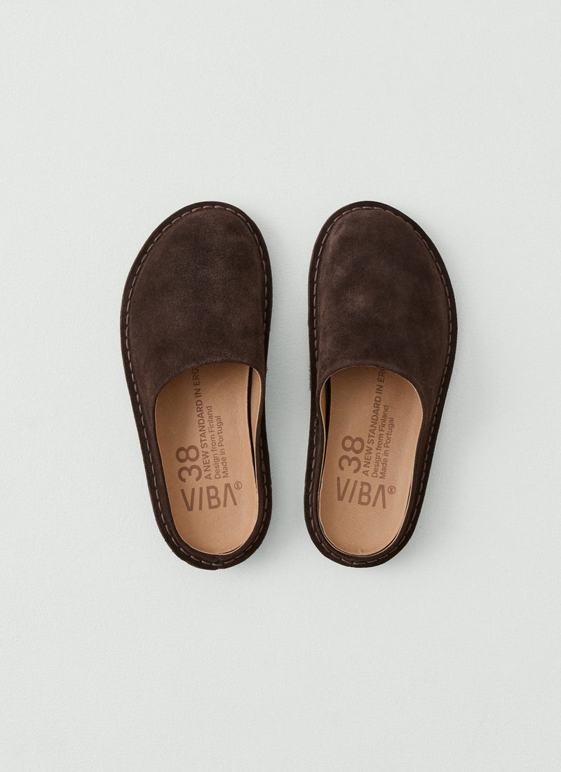 Vibae Roma Mules | Bitter Chocolate