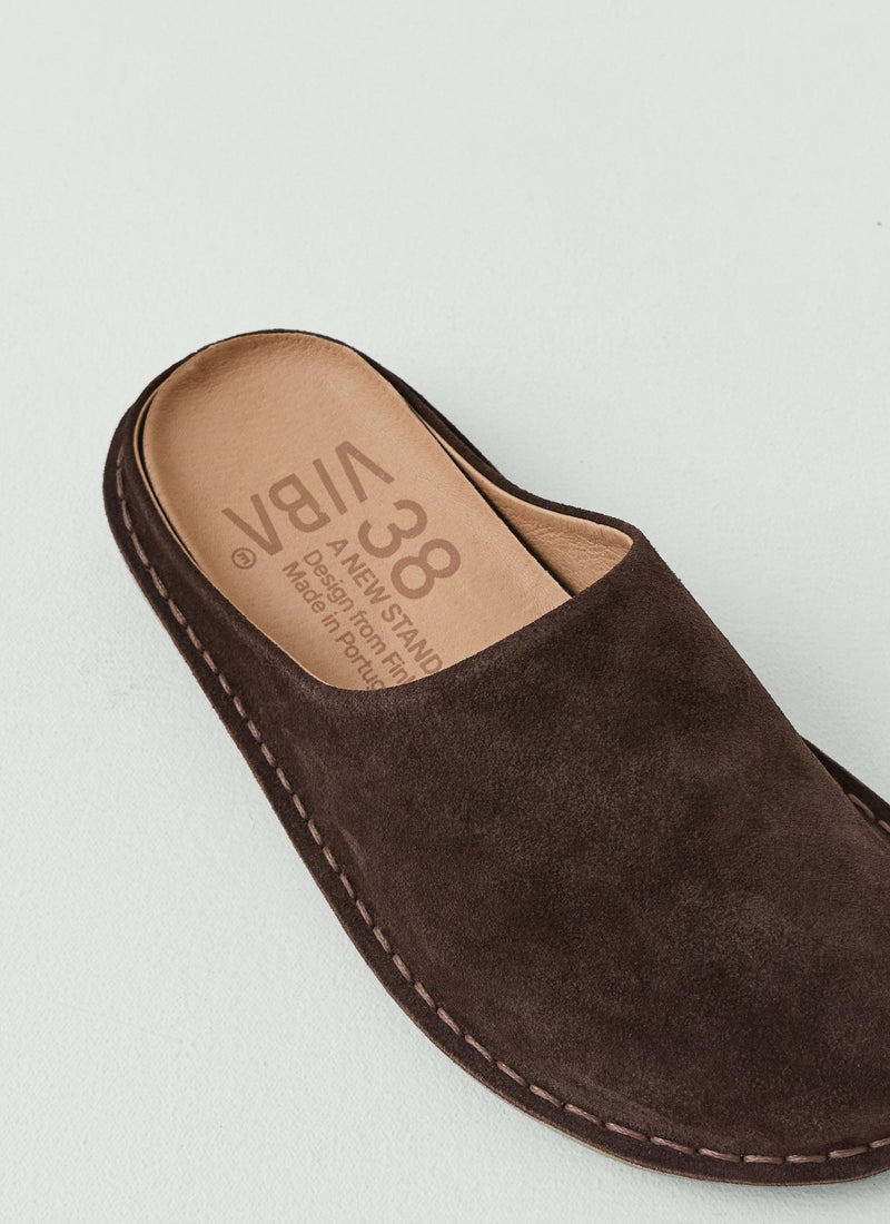 Vibae Roma Mules | Bitter Chocolate