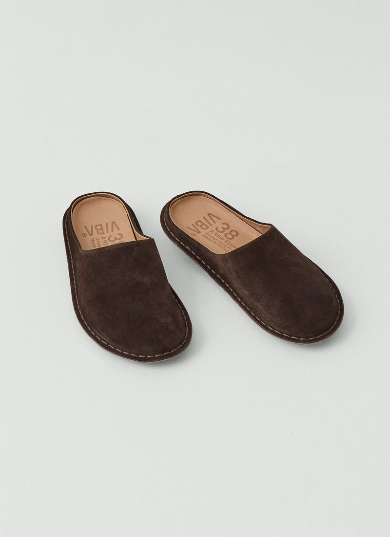 Vibae Roma Mules | Bitter Chocolate