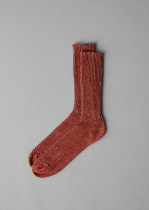 Nishiguchi Kutsushita Hemp Cotton Socks | Brick