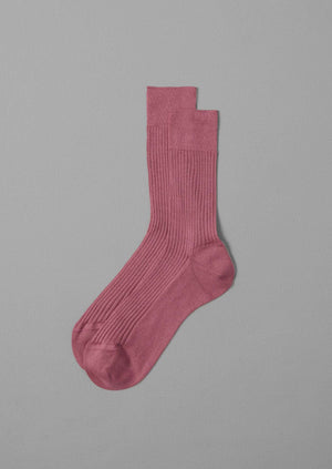 Maria La Rosa Organic Cotton Ribbed Socks | Rose