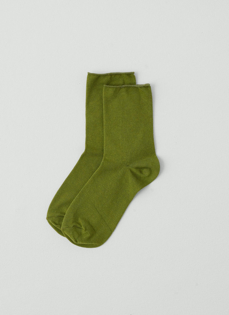 Fine Cotton Cashmere Socks | Apple