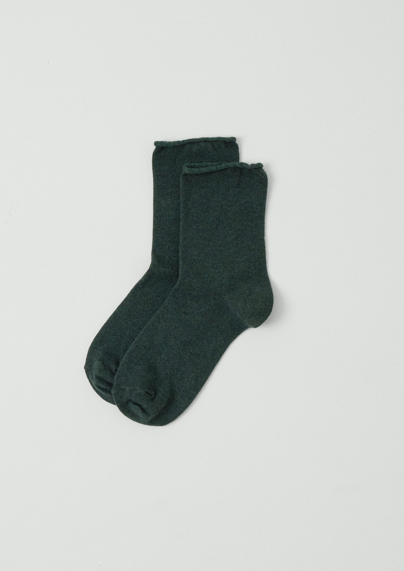 Fine Cotton Cashmere Socks | Deep Forest