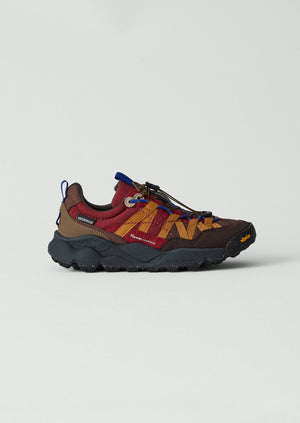 Flower Mountain Iwano 2 Panelled Trainers | Claret Red/Copper