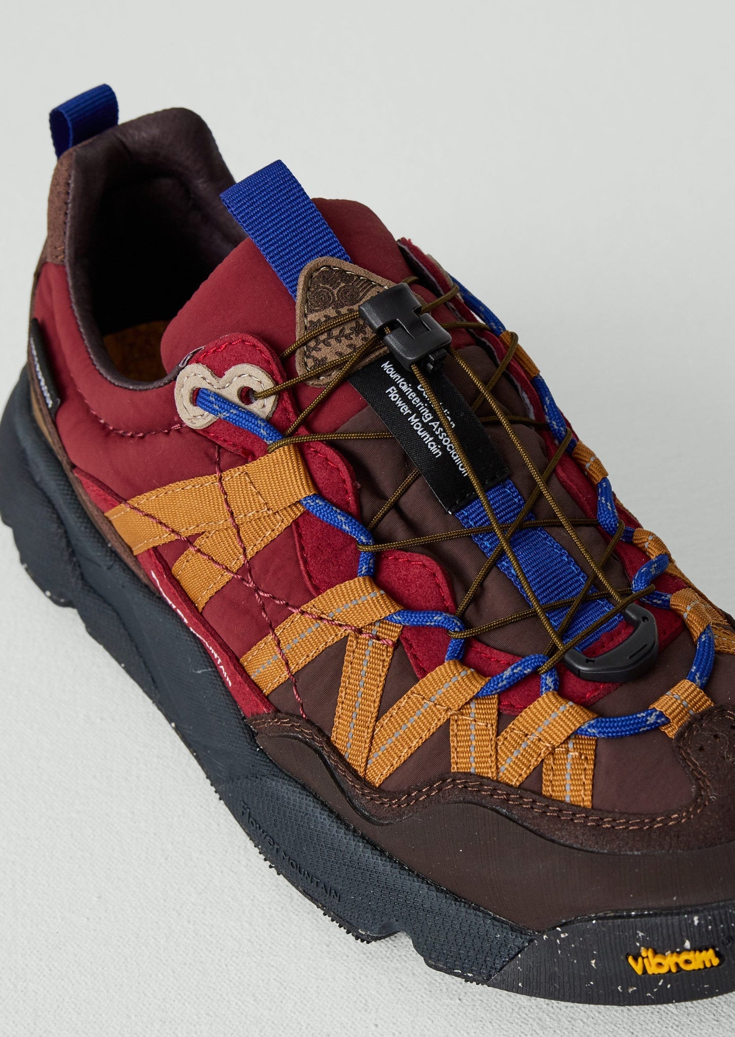 Flower Mountain Iwano 2 Panelled Trainers | Claret Red/Copper