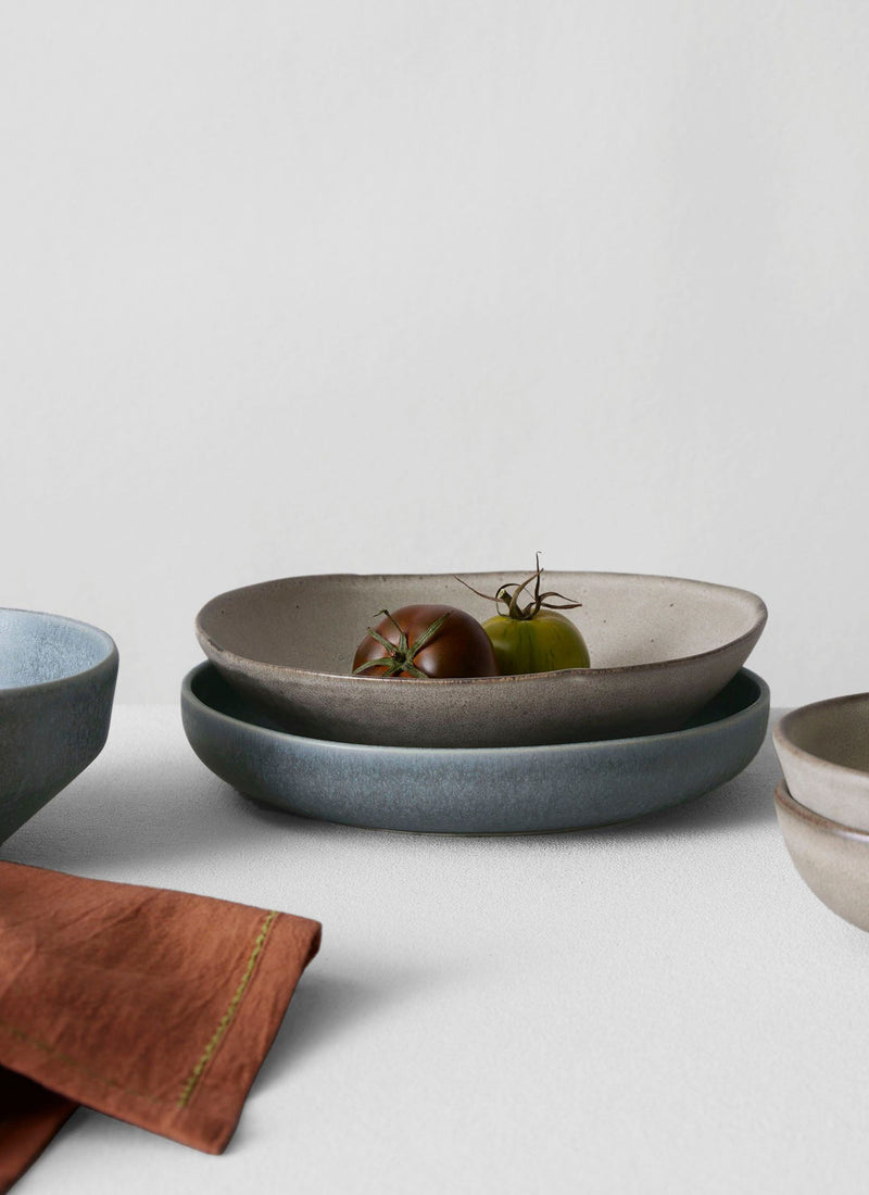 Cove Stoneware Deep Plate | Blue Grey