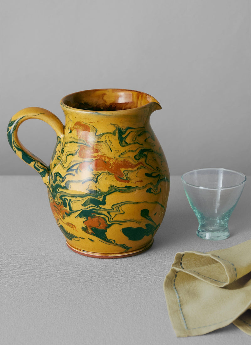 Poterie Barbotine Marbled Pitcher | Honey
