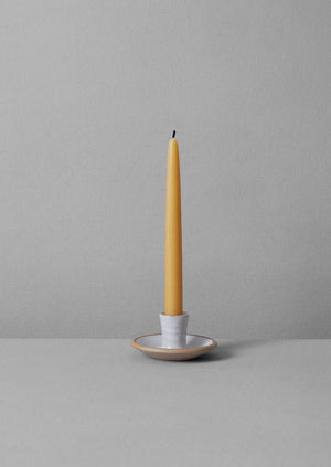 Lily Pearmain Dinner Candle Holder | White