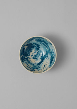 Poterie Barbotine Marbled Breakfast Bowl | Cream/Blue