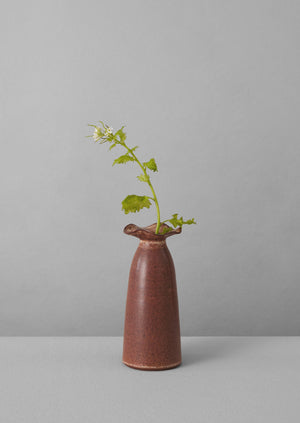 SZ Ceramics Frill Neck Vase | Chestnut