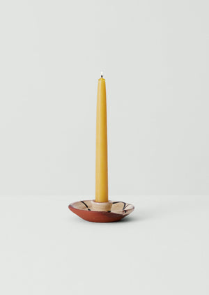 Frances Savage Candle Holder | Cream/Terracotta