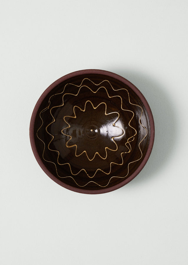 Lily Pearmain Flower Pattern Fruit Bowl | Peat/Terracotta