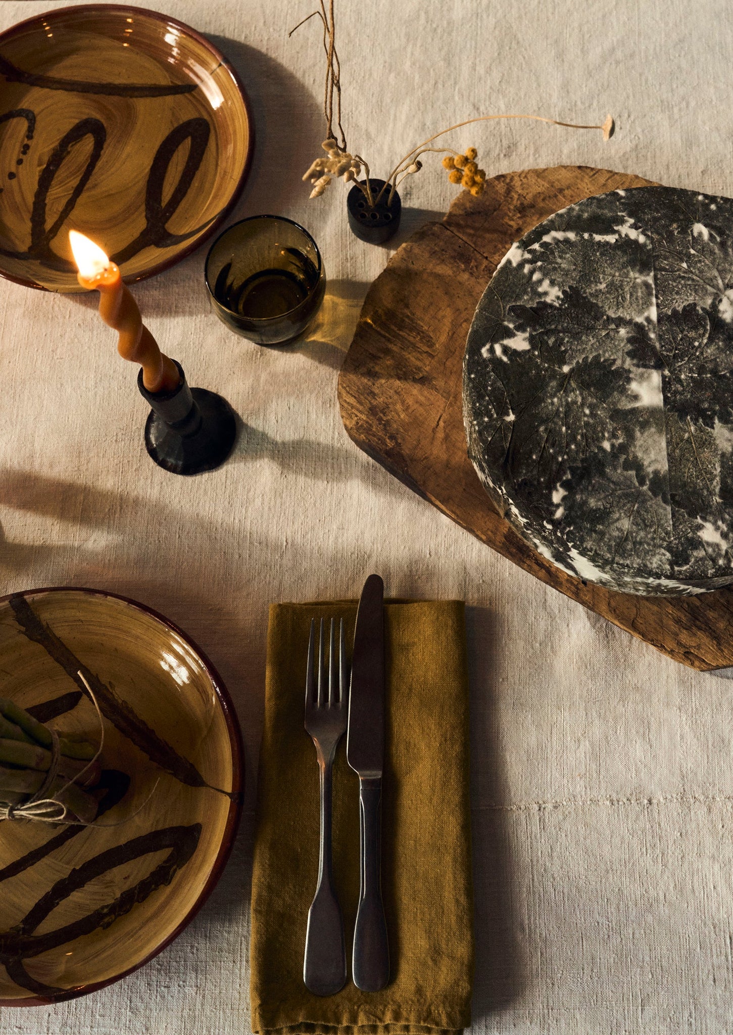 Ben Hall Slipware Plate | Honey/Terracotta