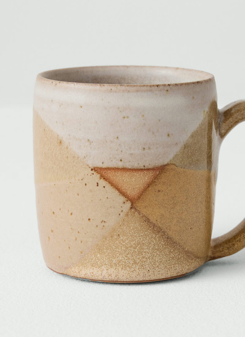 Liz Vidal Abstract Straight Mug | Ochre/Pink