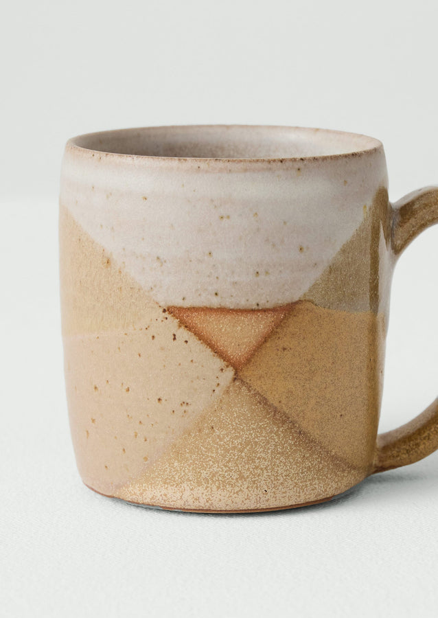 Liz Vidal Abstract Straight Mug | Ochre/Pink