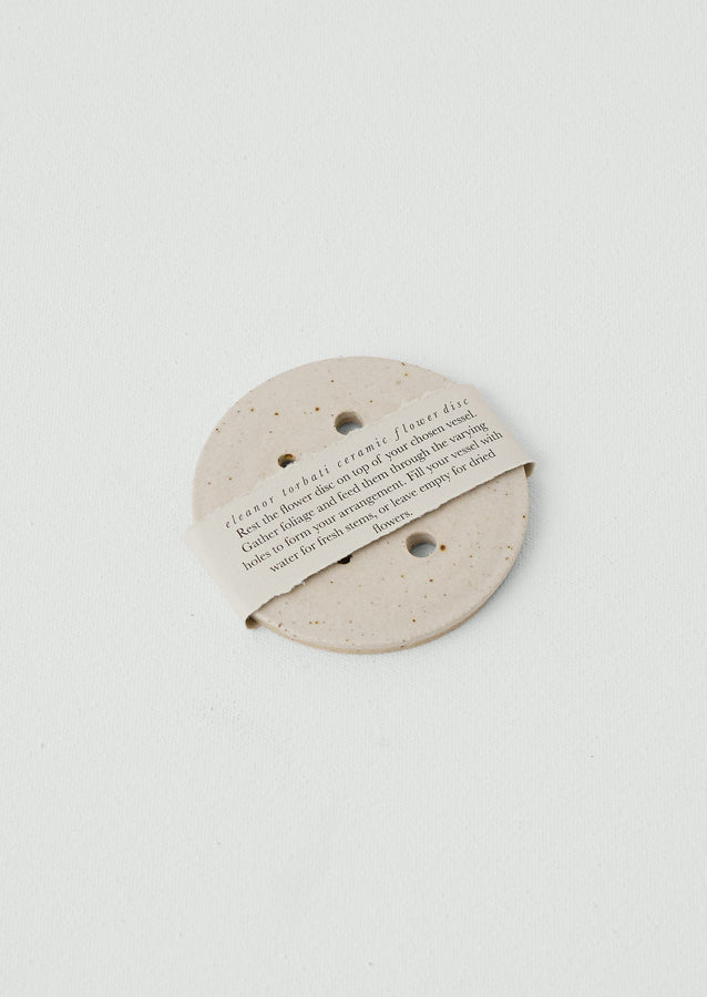 Eleanor Torbati Ceramic Flower Disc | Cream