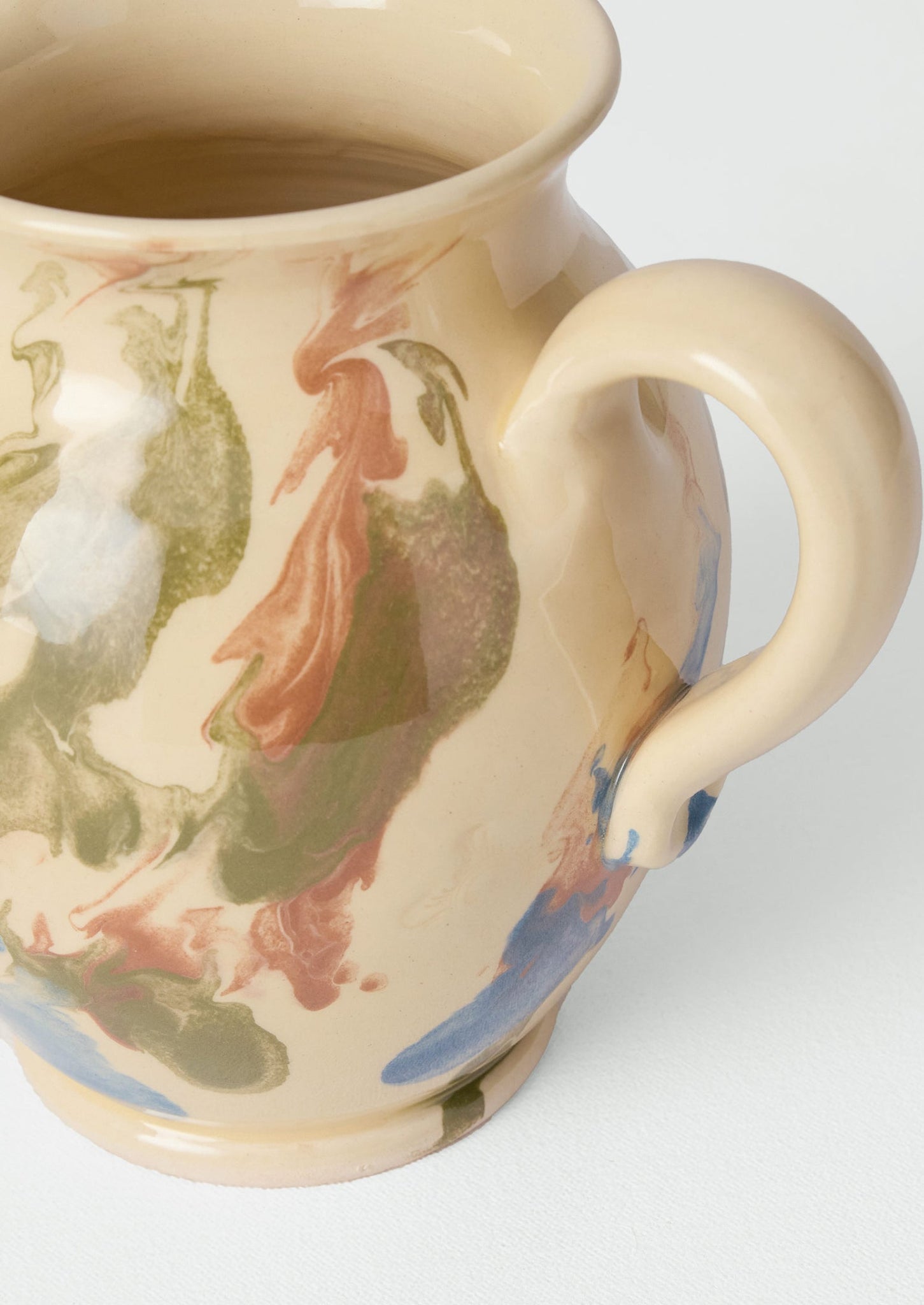 Poterie Barbotine Marbled Pitcher | Sand/Moss