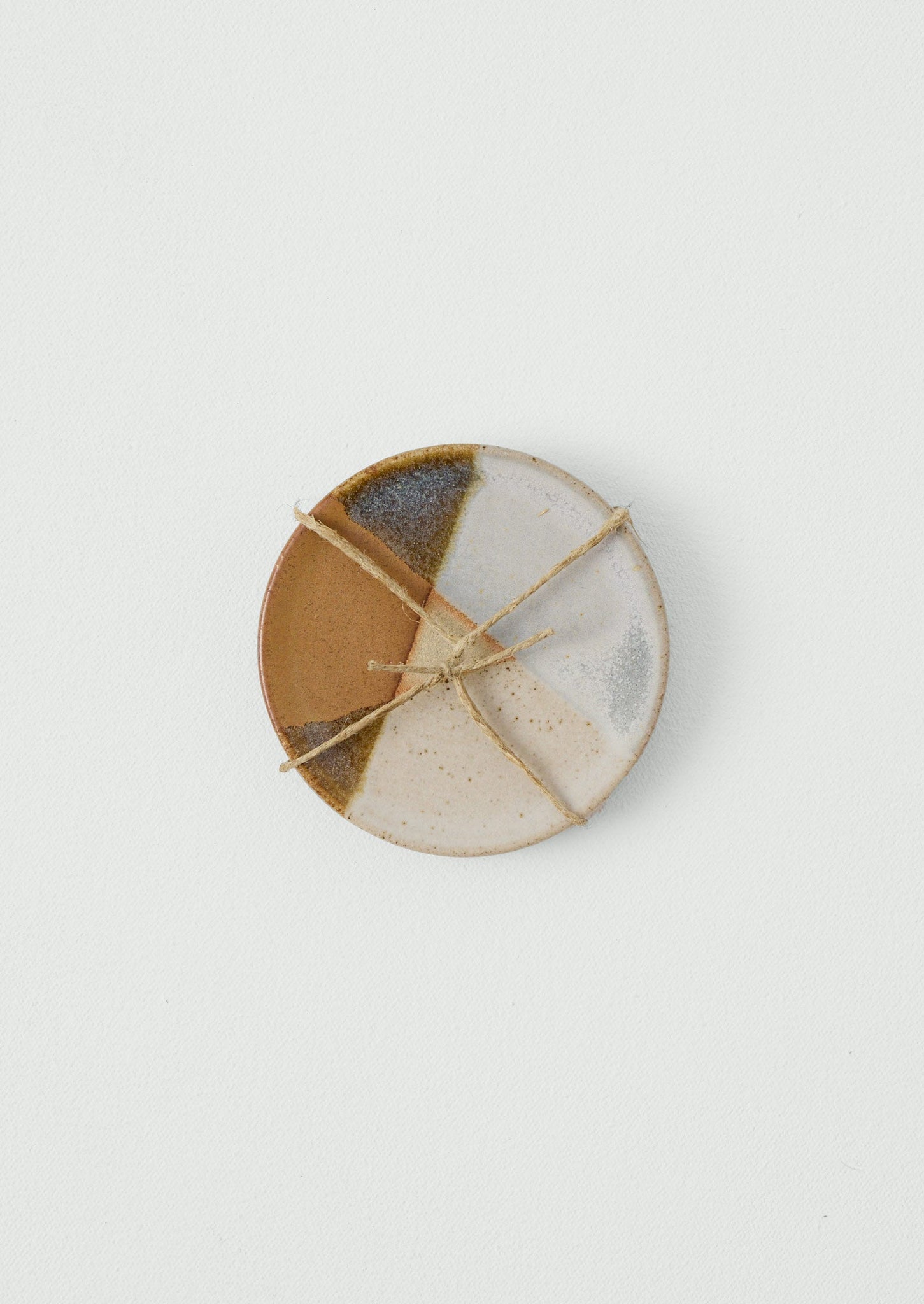 Liz Vidal Dipped Coaster Set | Rust/Grey