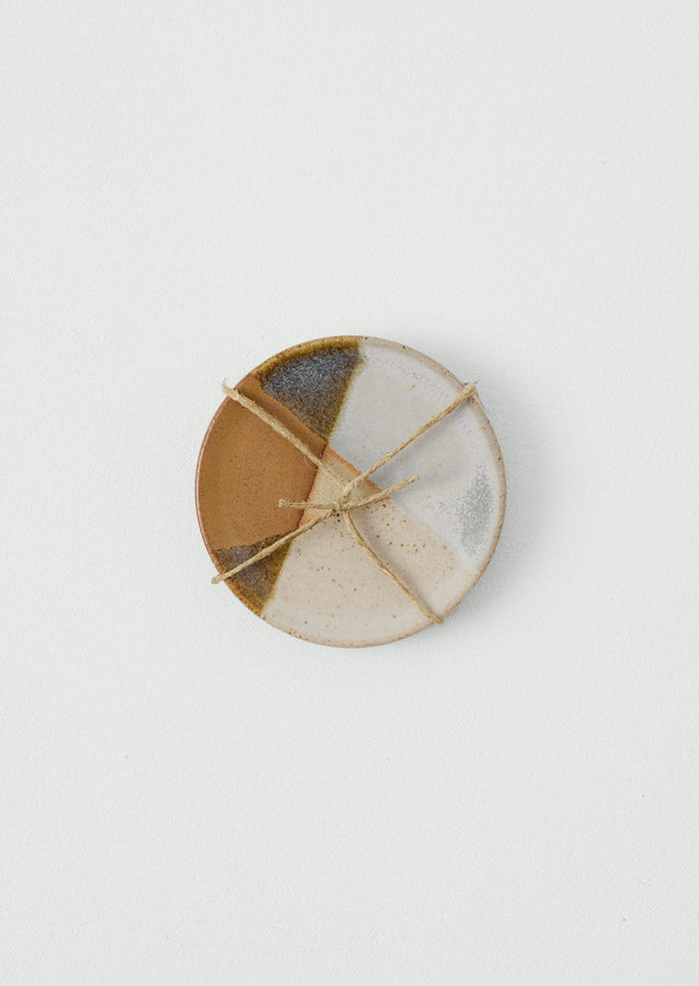 Liz Vidal Dipped Coaster Set | Rust/Grey