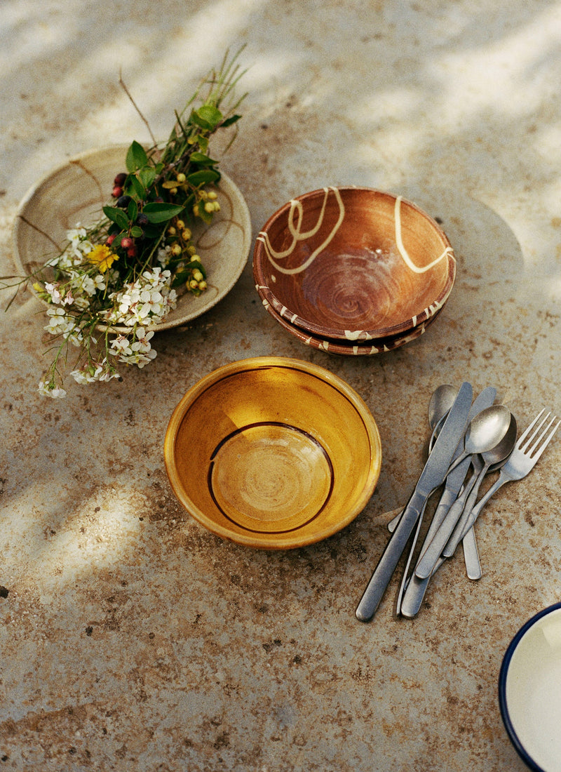 Mollie Milton Slipware Bowl | Terracotta/Cream