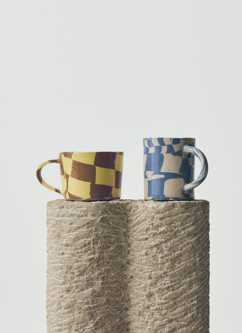 Fern Taylor Nerikomi Wide Mug | Chestnut/Pale Yellow