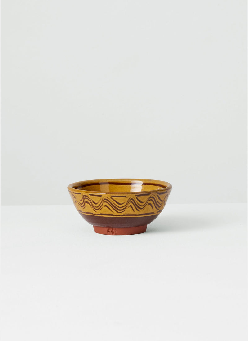 Matt Grimmitt Slipware Bowl | Honey/Terracotta
