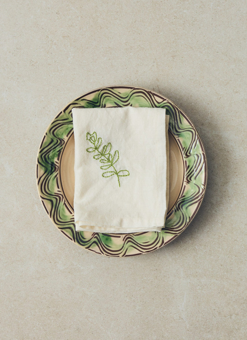 Matt Grimmitt Slipware Plate | Cream/Terracotta