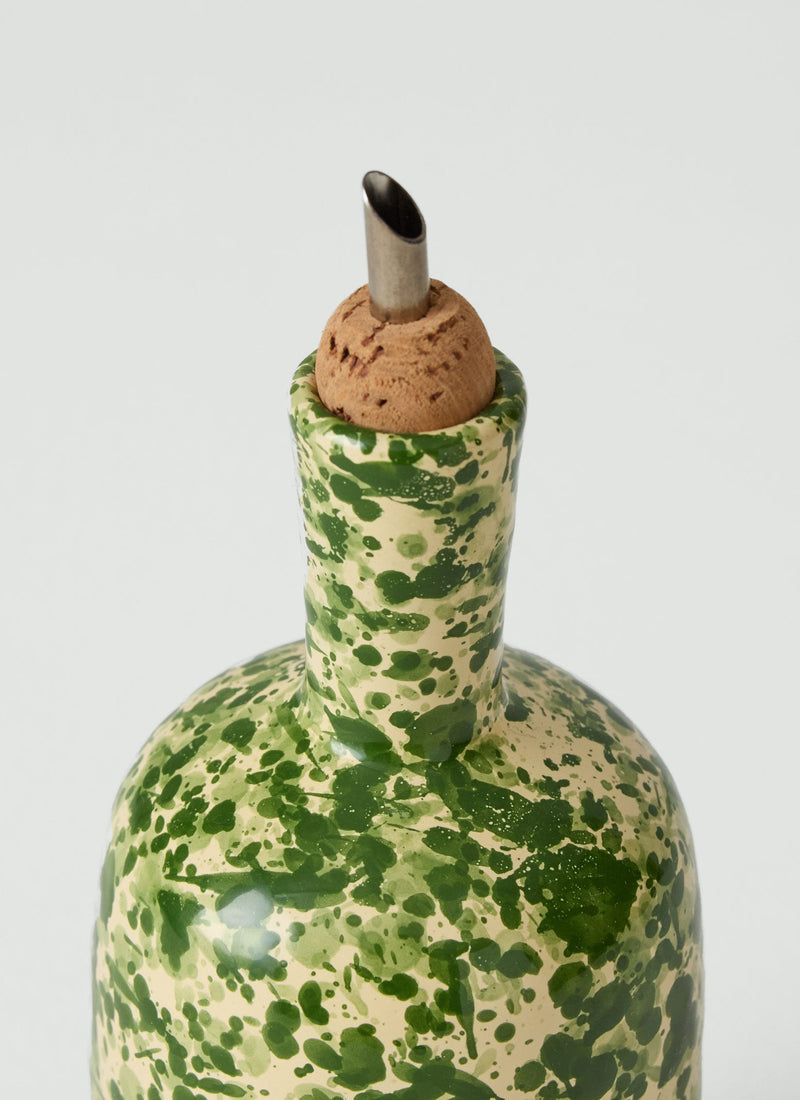 Cortona Splatter Oil Pourer | Cream/Leaf