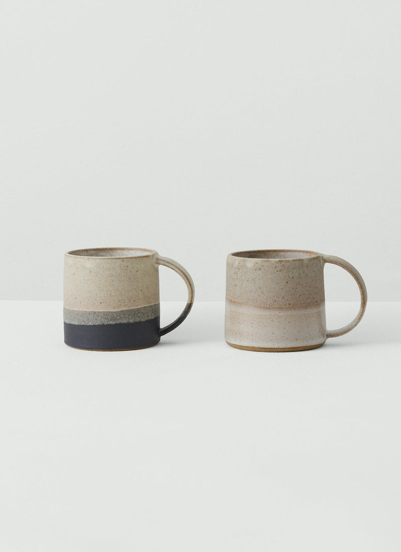Hilda Carr Dipped Mug | Oat/Charcoal