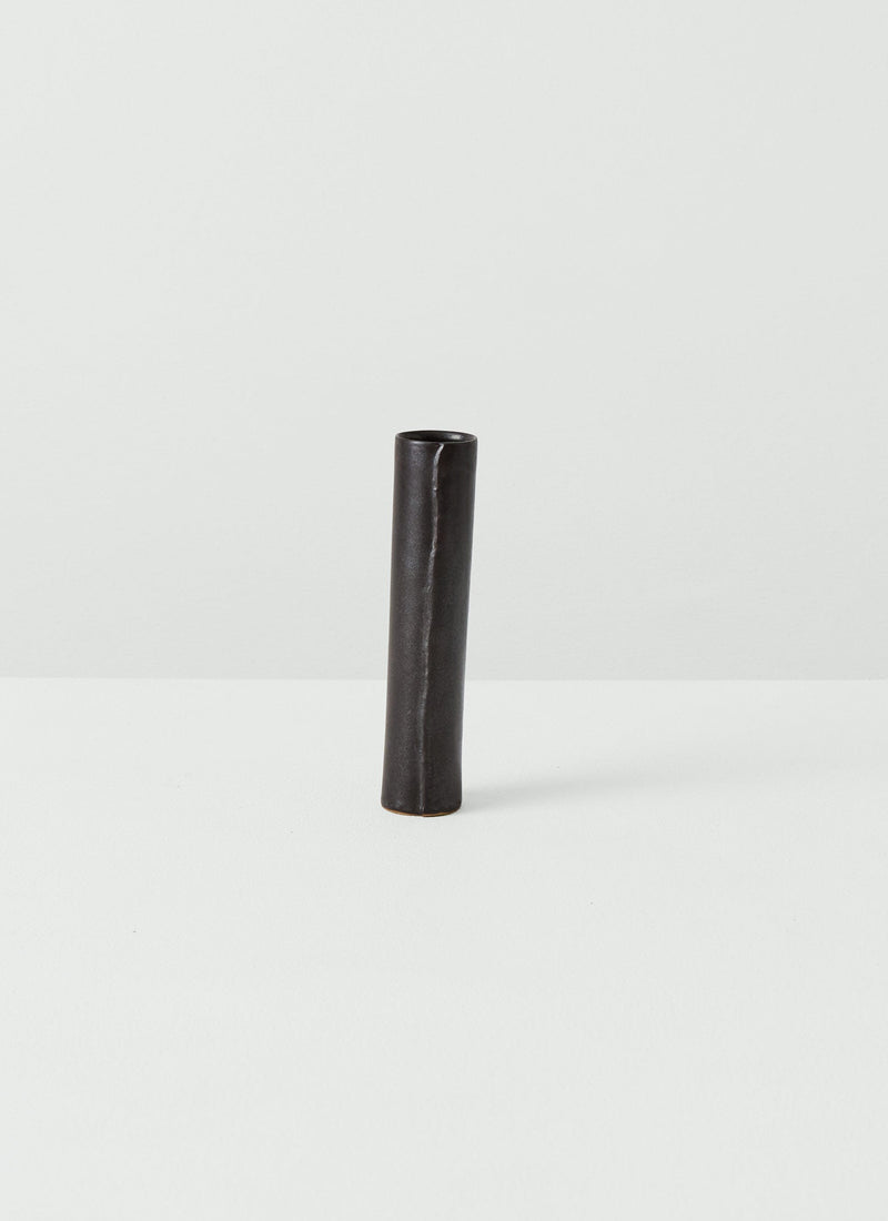 Tom Lawson Small Cylindrical Vase | Dark Chocolate