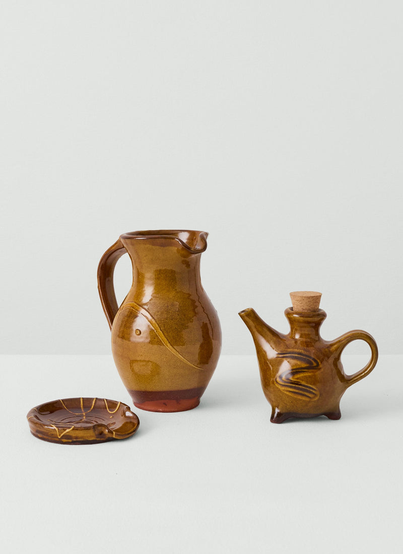 Mollie Milton Slipware Jug | Honey/Terracotta