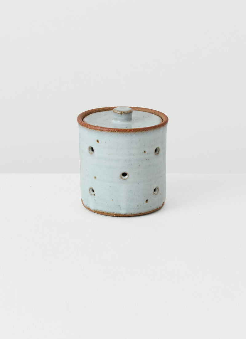 Leach Pottery Garlic Pot | Blue Nuka