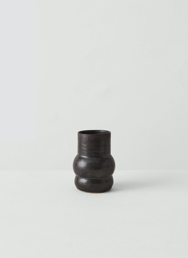Yankai Wood Fired Vase | Carbon Black